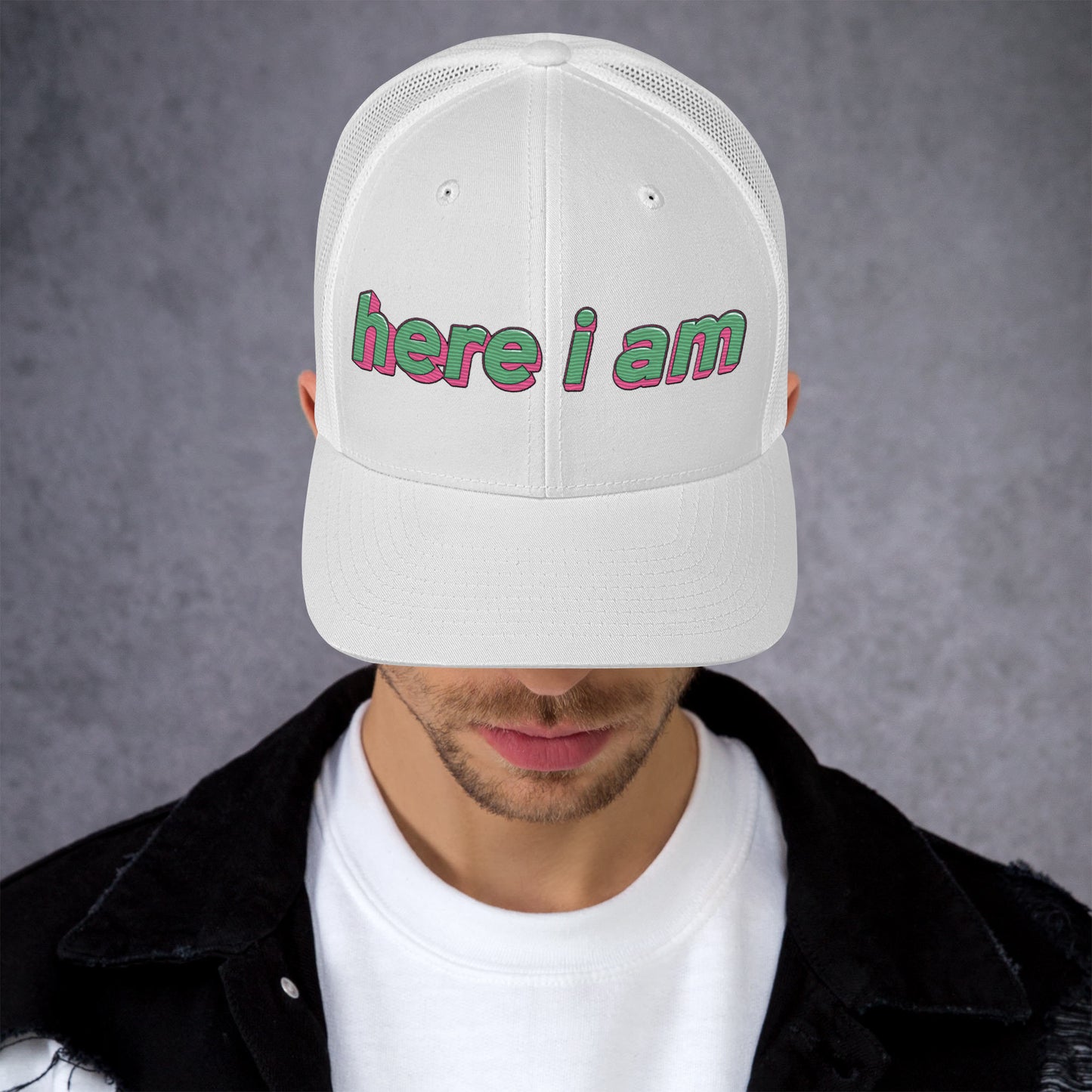 Here I Am Trucker Cap