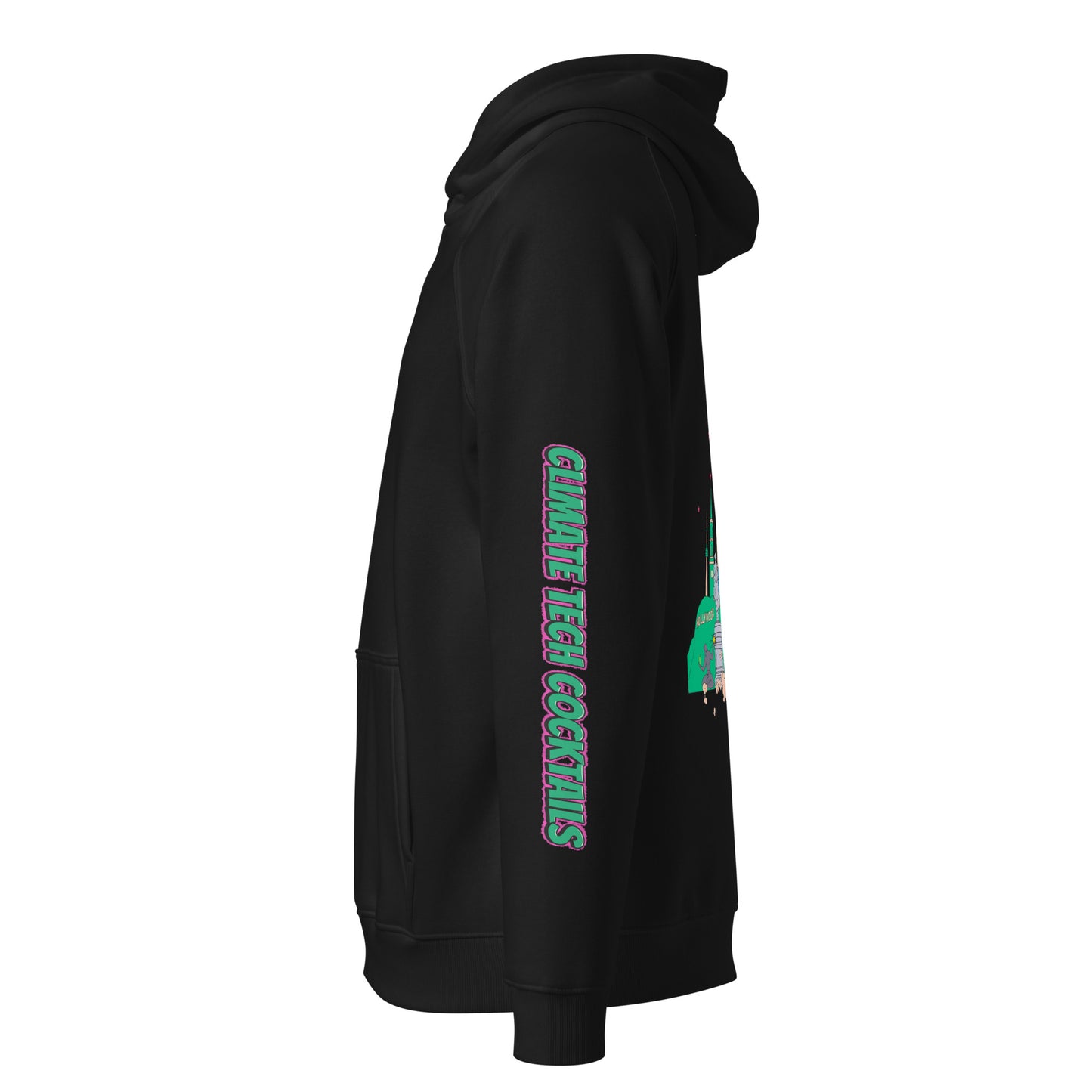 Sleeve Logo Unisex Eco Raglan Hoodie