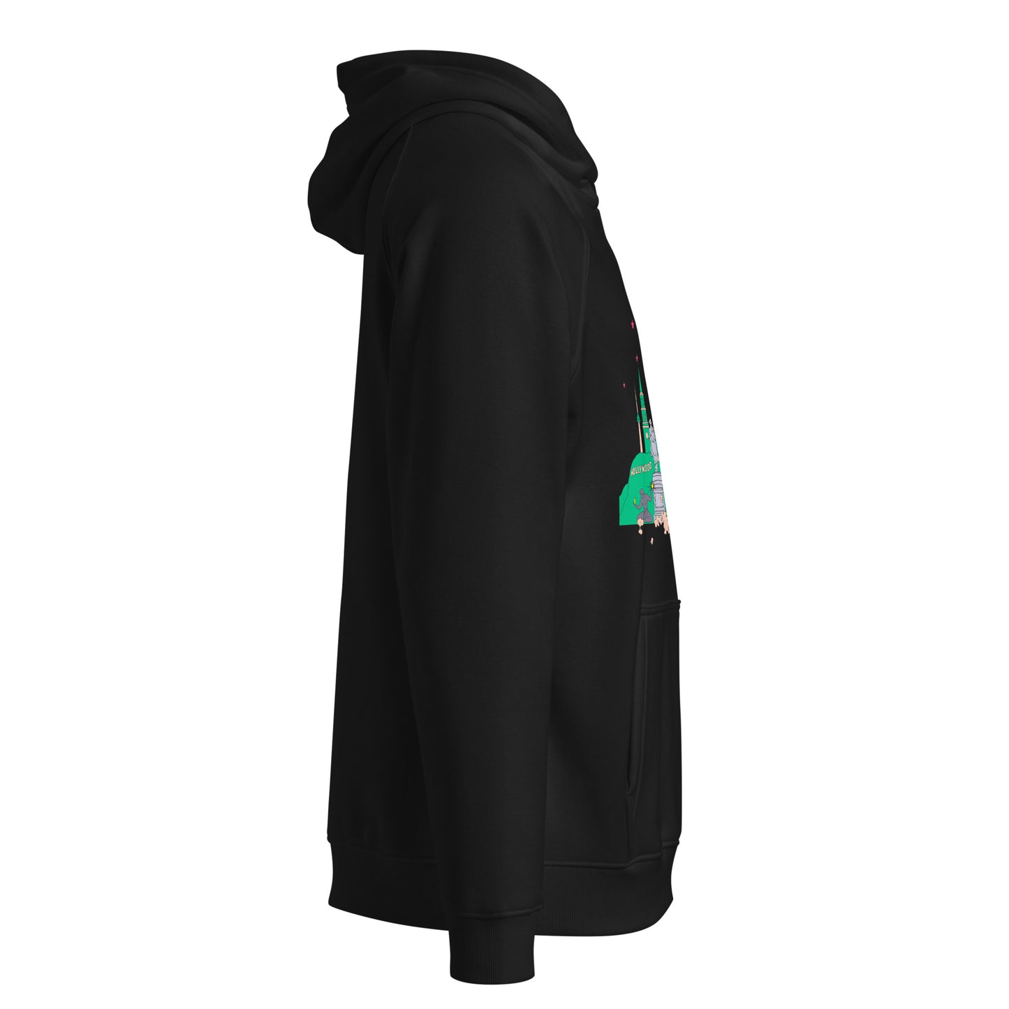 Here We Are Unisex Eco Raglan Hoodie