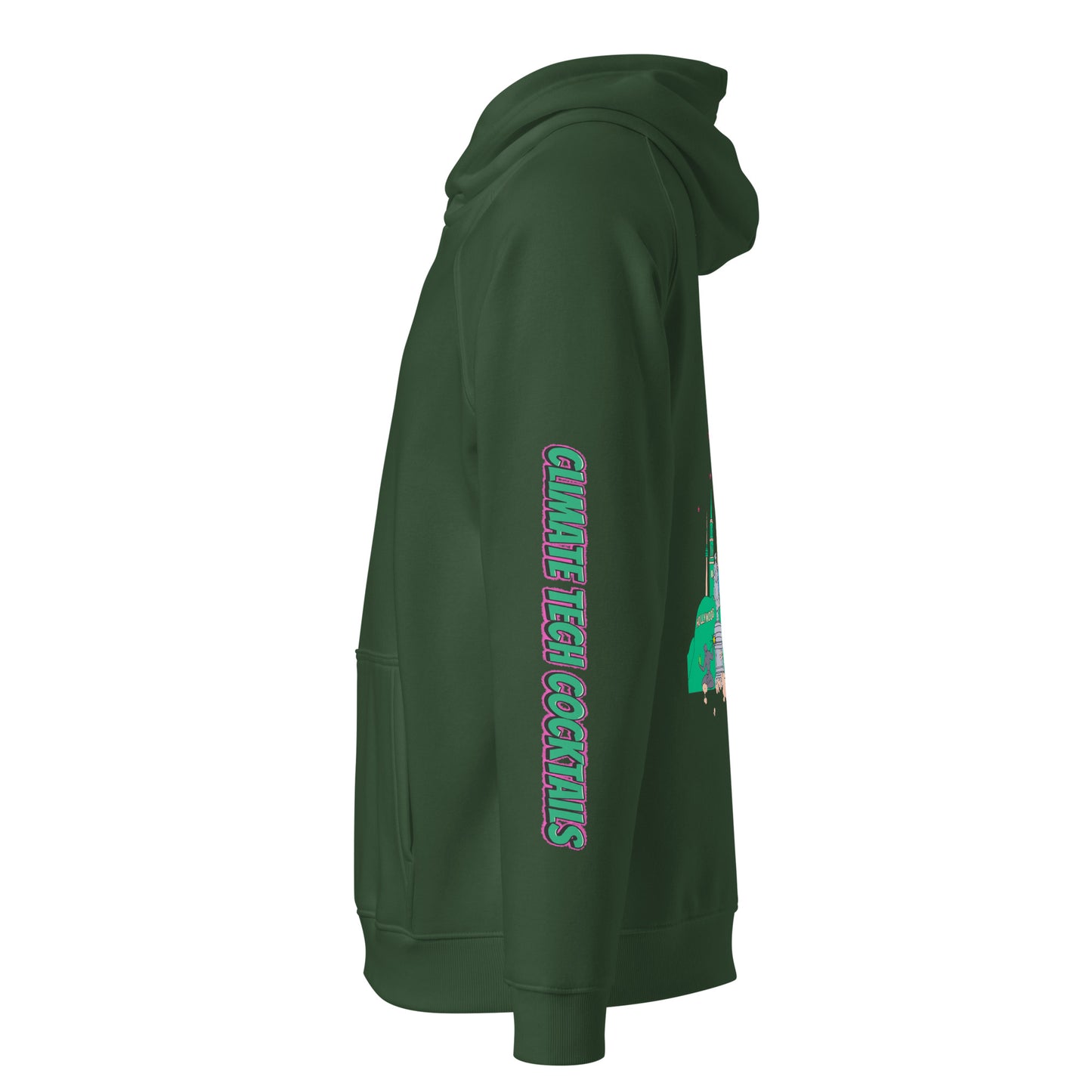 Sleeve Logo Unisex Eco Raglan Hoodie