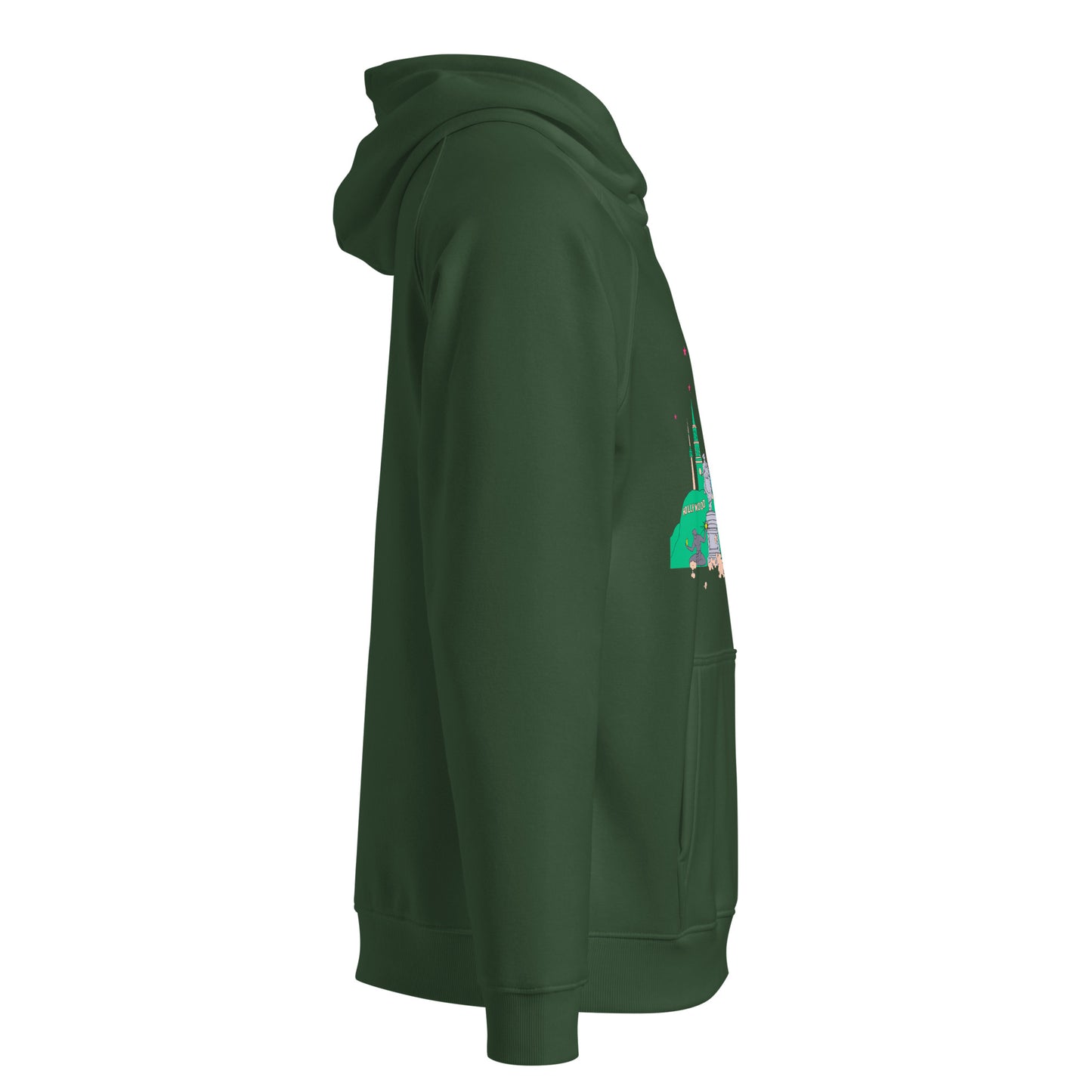Here We Are Unisex Eco Raglan Hoodie