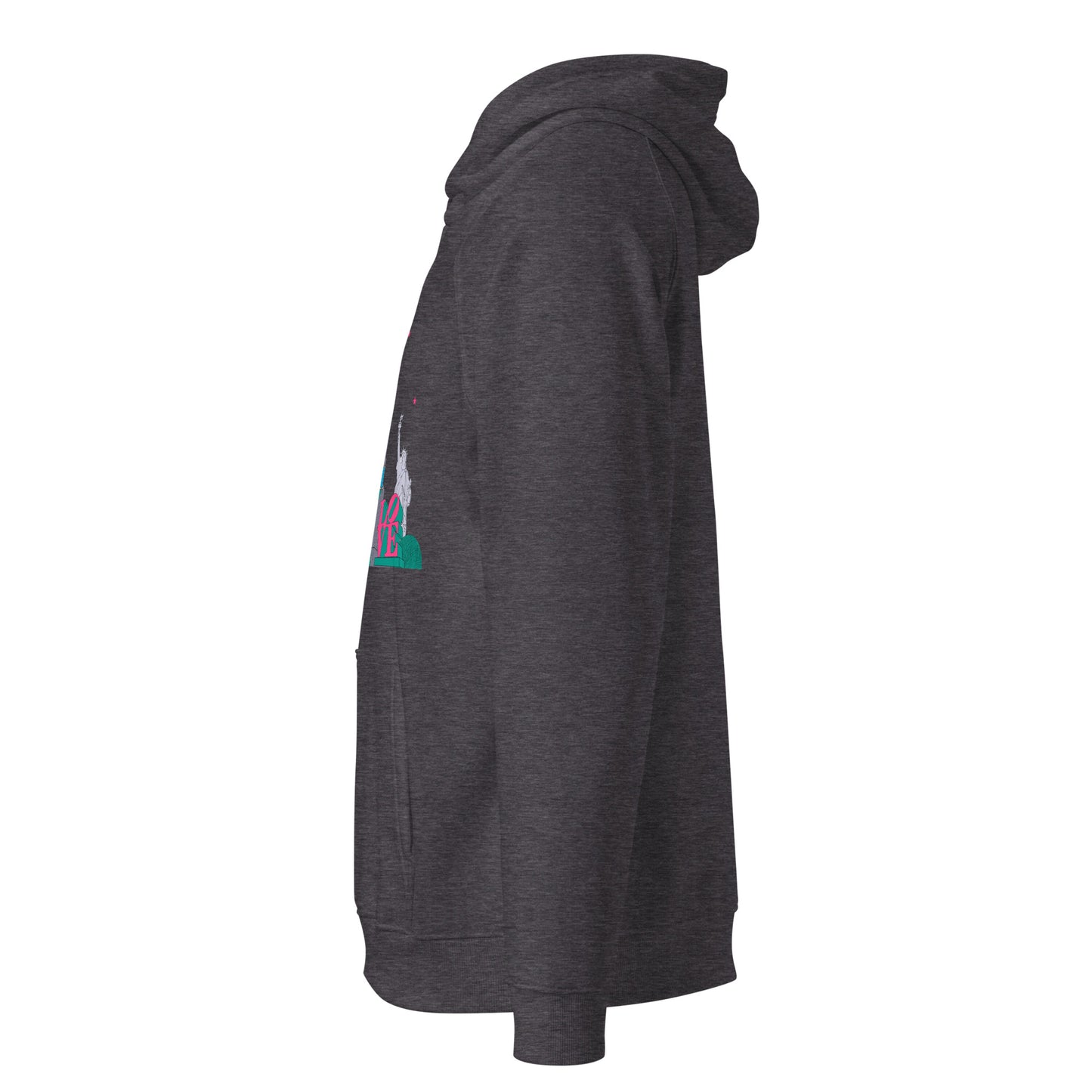 Here We Are Unisex Eco Raglan Hoodie