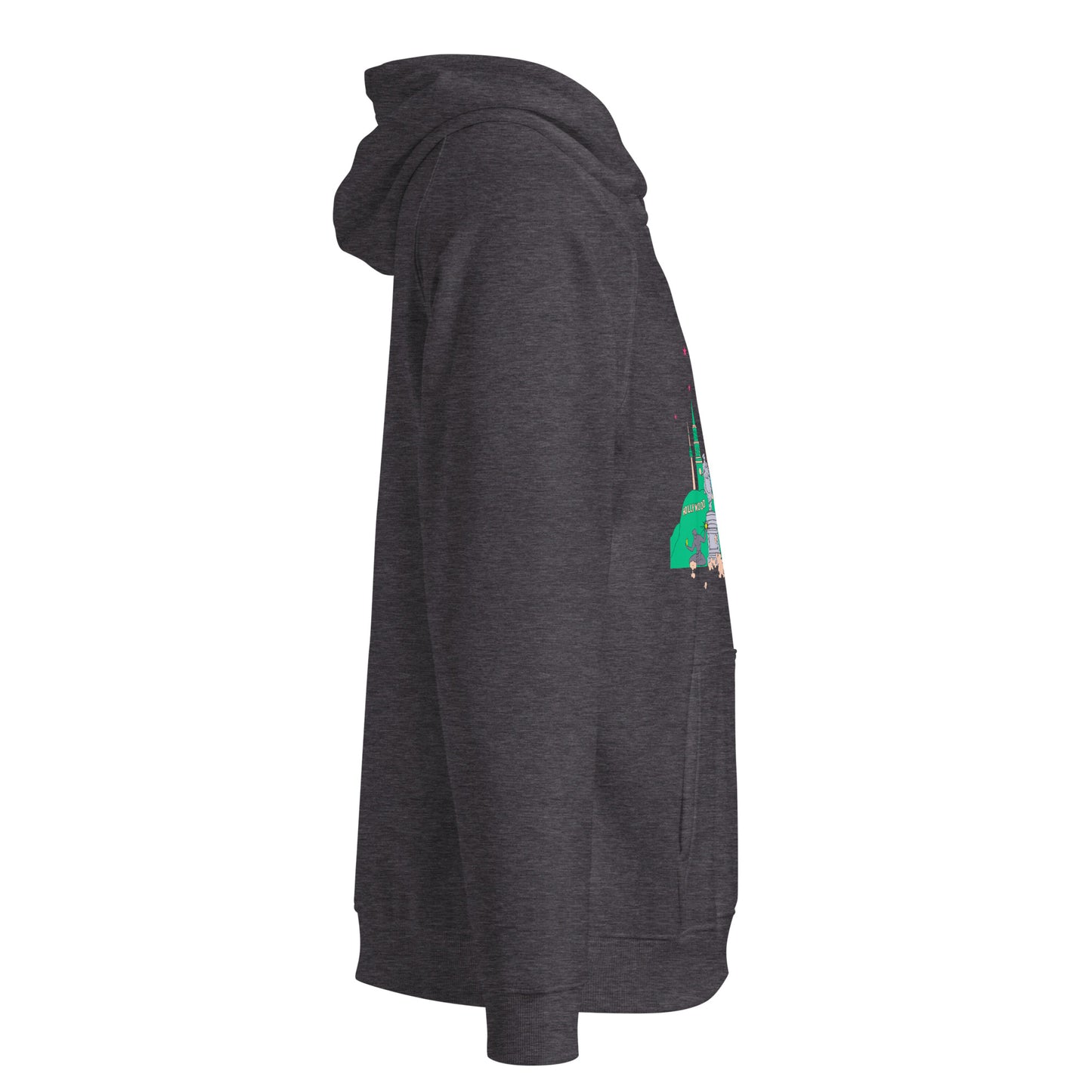 Here We Are Unisex Eco Raglan Hoodie