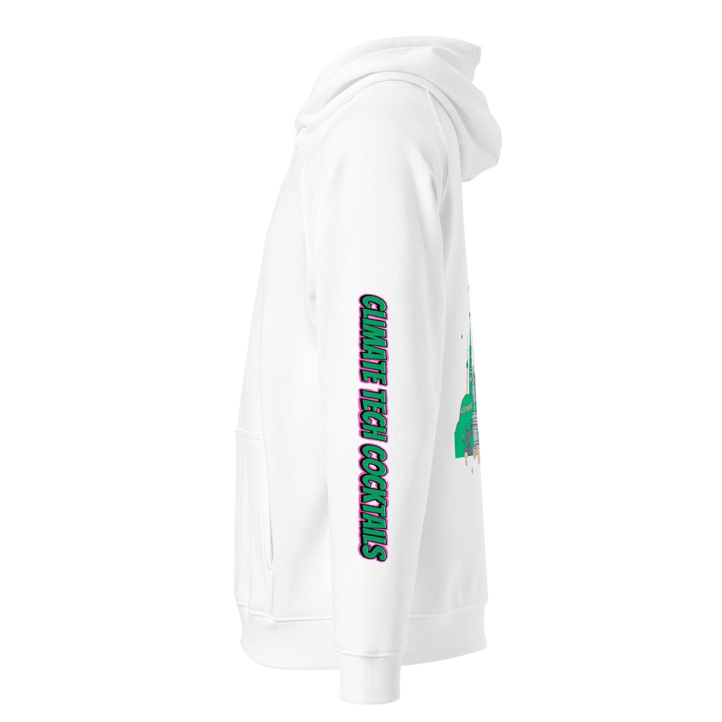 Sleeve Logo Unisex Eco Raglan Hoodie