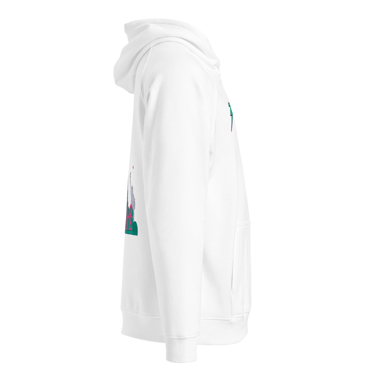 Sleeve Logo Unisex Eco Raglan Hoodie